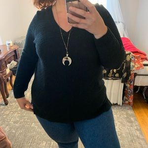 Sweater with back cut outs